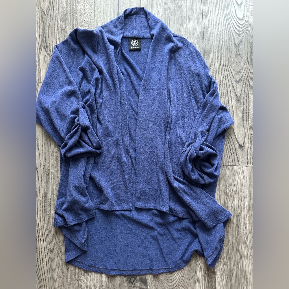 Bobeau Cozy Blue Women's Cardigan